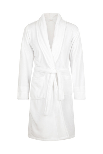 Elen Szlafrok damski polarowy ByShelly - biały