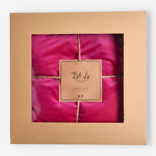 LUL-0044 Kocyk z wypełnieniem i poduszka Luli Lu - różowy 