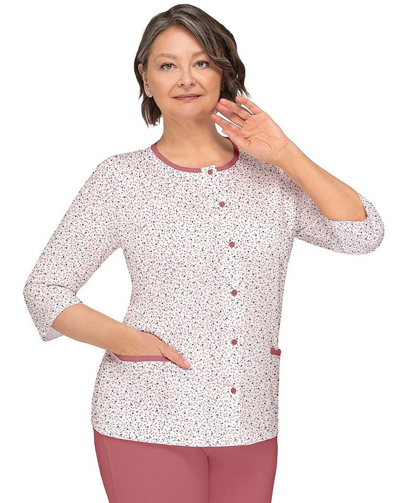 Piżama Kasia II 266 Martel bordowa 23– damska piżama bawełniana zapinana na guziki