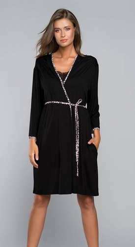 Eila Bis Szlafrok rękaw 3/4 Italian Fashion - panterka