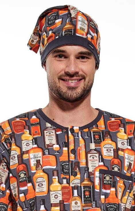 110/23 Whiskey Koszula męska Cornette grafitowy