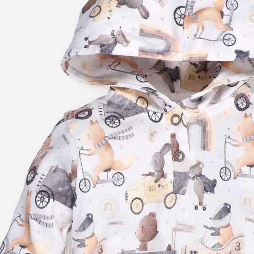 Cute Cars Kombinezon niemowlęcy z kapturem Nini druk