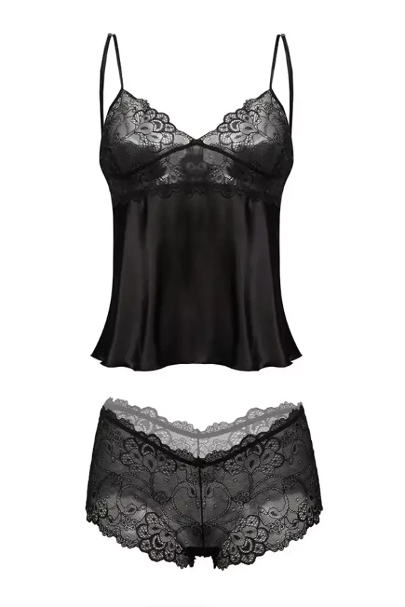 Felicia Komplet piżama damska DKaren - czarne