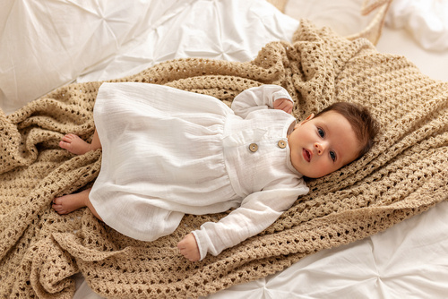 40235E "Just Muslin" Sukienka muślinowa Makoma ecru