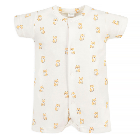 Lovely Day Rampers rozpinany Pinokio - ecru pieski 