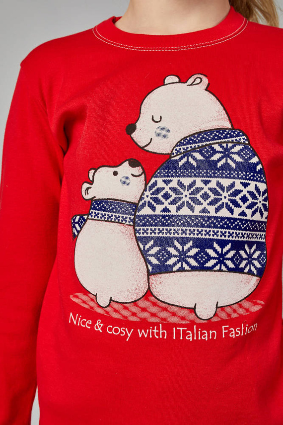 Arktyka Piżama dziecięca Italian Fashion - czerwony/druk