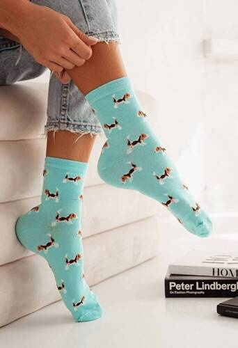 0200-107 Beagle Skarpety damskie Milena -miętowy