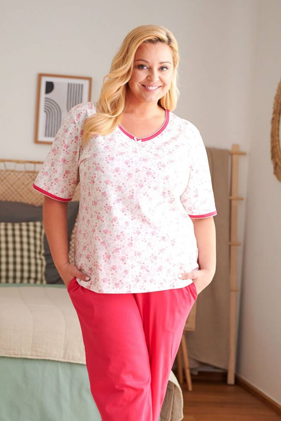 5290 Piżama Damska Plus Size Doctor Nap - viva magenta