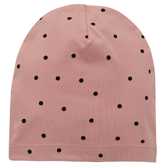 Tres Bien Czapka w groszki Pinokio - róż groszki