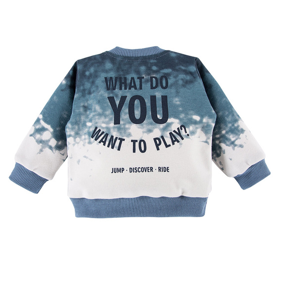 Jump Bluza dresowa dla chłopca Eevi- szary/niebieski