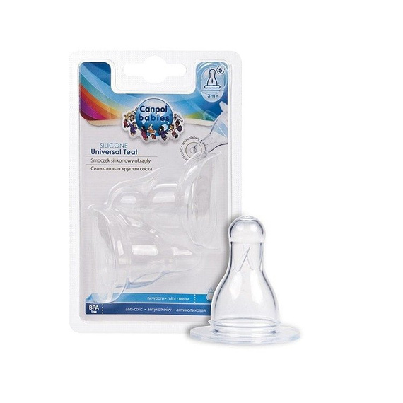 Smoczek Silikonowy Okrągły wolny Canpol Babies - 2szt.