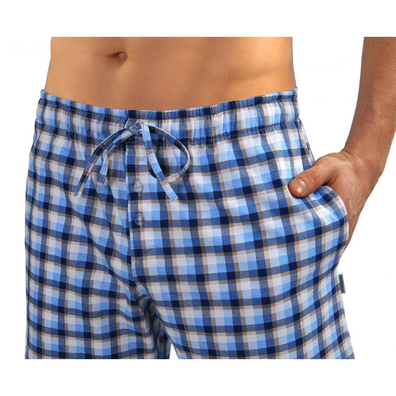 Milo 2 Krótkie spodnie piżamowe Sesto Senso kratka 15 niebieski