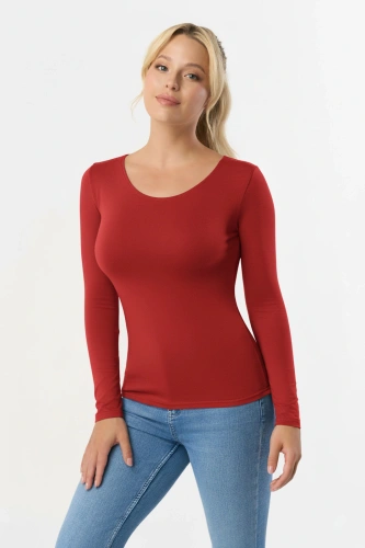 Manati Długi rękaw Bluzka damska Babell - czarwony
