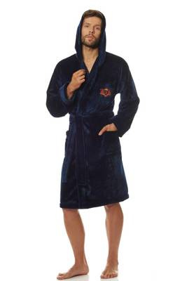 2110 Costa Szlafrok Męski L&L - granatowy