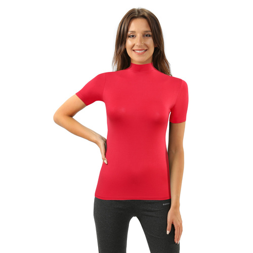 Felicia Bluzka damska krótki rękaw Sesto Senso cayenne