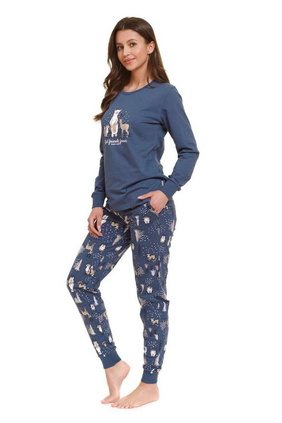 4340 "Animals" Piżama Damska Doctor Nap - deep blue