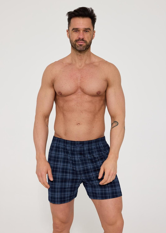 Cornette Comfort 002/339 008/339– męskie bokserki bawełniane w kratkę, wygodny fason
