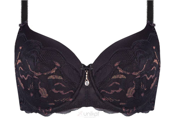 Olga full cup biustonosz usztywniany Unikat czarny 
