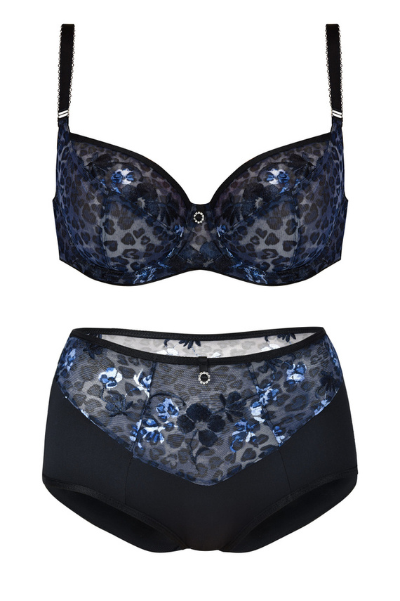 19087 Blue Panther Figi damskie wysokie Mediolano czarny 