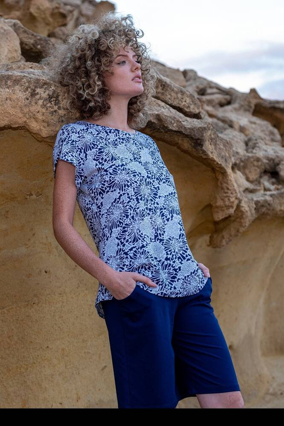 241 Piżama damska Cana -granatowy