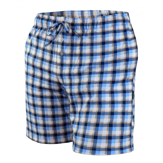 Milo 2 Krótkie spodnie piżamowe Sesto Senso kratka 15 niebieski