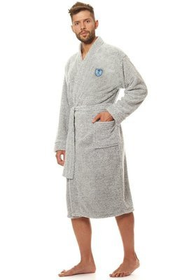 2116 Color Szlafrok Męski L&L - niebieski