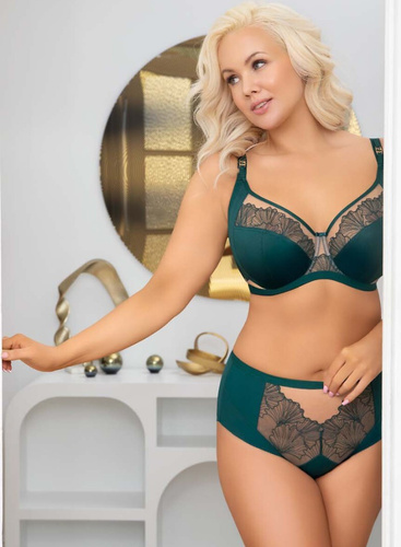 Gorsenia G034 Aisha Biustonosz Soft Side Support duży biust haft
