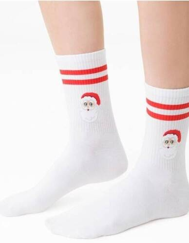 ART.136 Skarpety świąteczne damskie Steven - 112 białe