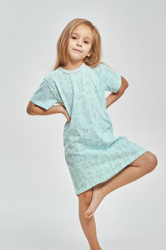 Koszula nocna dziewczęca 3547 Arleta Taro 100% bawełna turkus