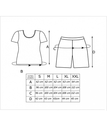 Piżama damska Melisa 1/2 Donna – wiskoza, krótki rękaw