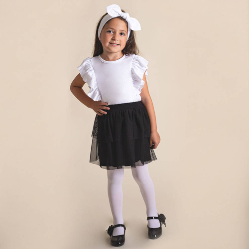 163574 Bluzka bawełniana z krótkim rękawem Nicol  - biały