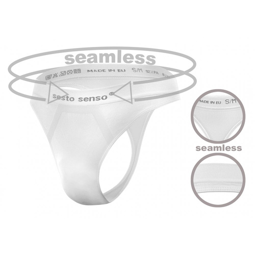 CL13 Stringi męskie bezszwowe Sesto Senso biały