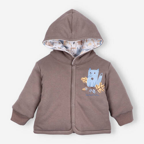 ABN-4511/CZE Skarby Jesieni Kurtka z bawełny organicznej Nini brązowy