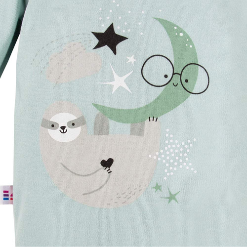 Mellow Body z długim rękawem z nadrukiem Ewa Klucze- mięta