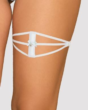 A760 Garter Podwiązka Obsessive - biały