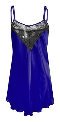 Carla Koszulka damska satynowa DKaren - modrak