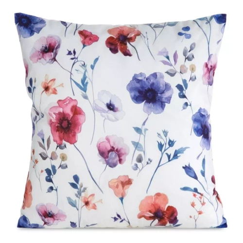 Poszewka 45x45 Mink 38 Eurofirany welur kwiaty dekoracyjna