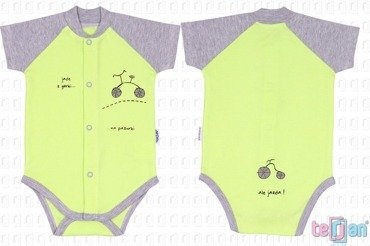 Body rozpinane krótki rękaw "BIKE" zielony Terjan