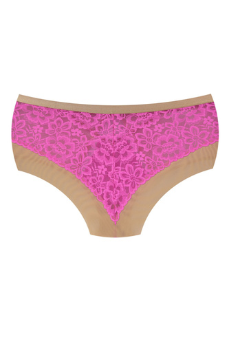 Mediolano Crazy Pink 19249 Figi Pełne Koronkowe Beżowo-Różowe