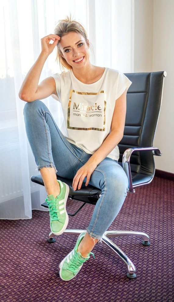 014 Bluzka T-shirt krótki rękaw MIRACLE- granat