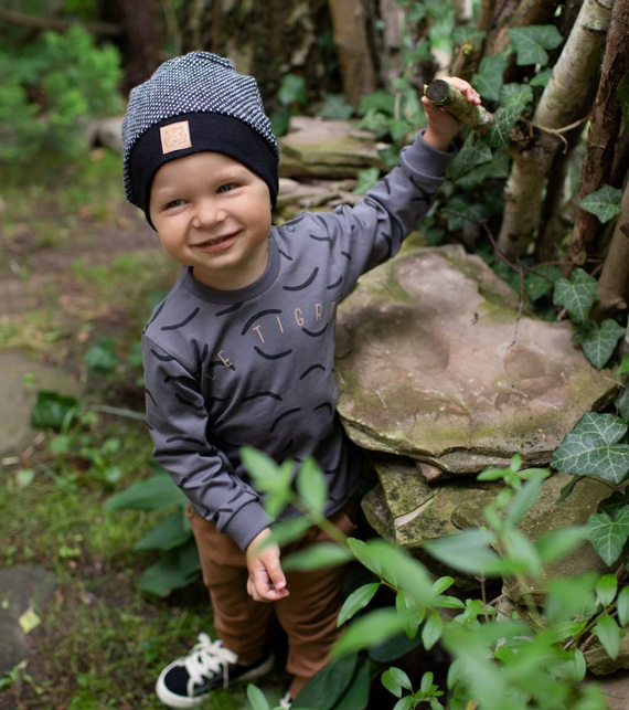 Le Tigre Bluzka z nadrukiem Pinokio - grafit druk