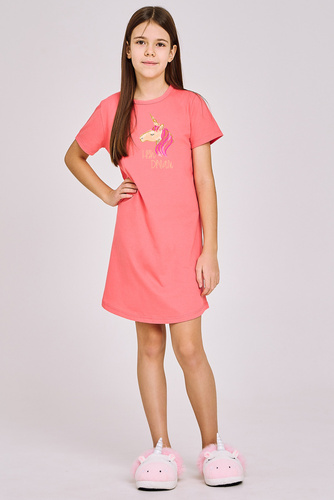 3176 Mila koszula dziewczęca Taro- koralowa