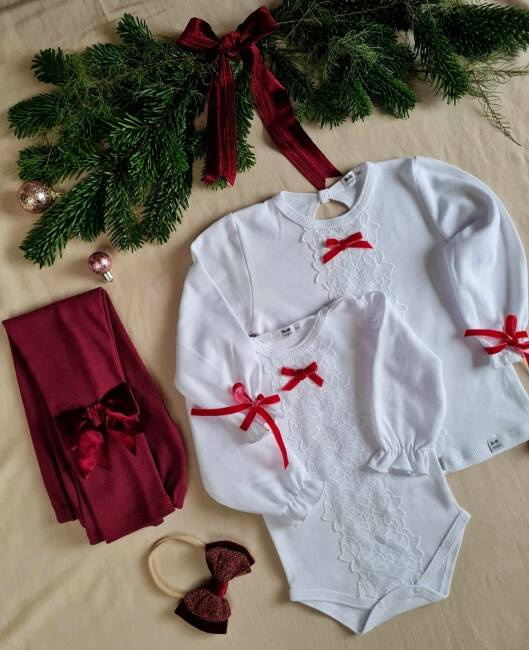 M071 La Bonita Body z koronką długi rękaw Marija - biały