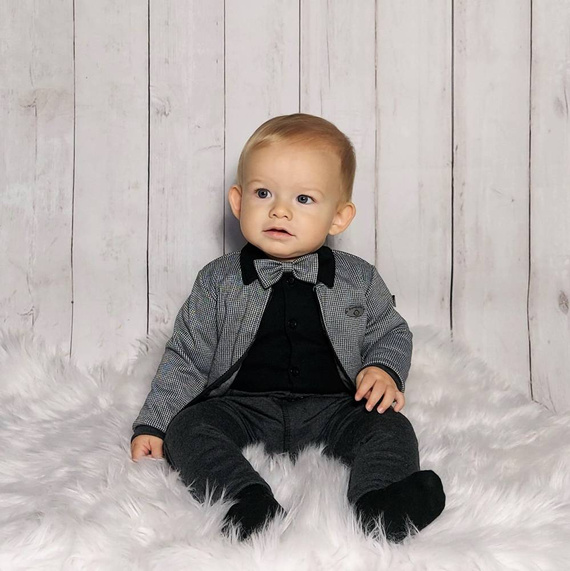 Miłosz chłopięcy komplet katana + spodnie Bambarillo szary