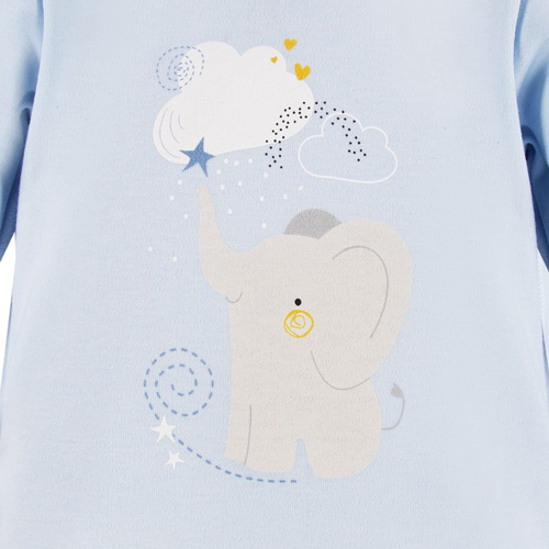 Mellow Body z długim rękawem z nadrukiem Ewa Klucze- niebieski