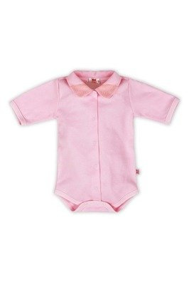 02R1KR Lilly Pink Body z kołnierzykiem krótki rękaw Marija - różowy