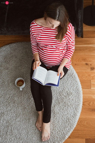 Legginsy ciążowe z wysokim pasem  Milk&Love czarne