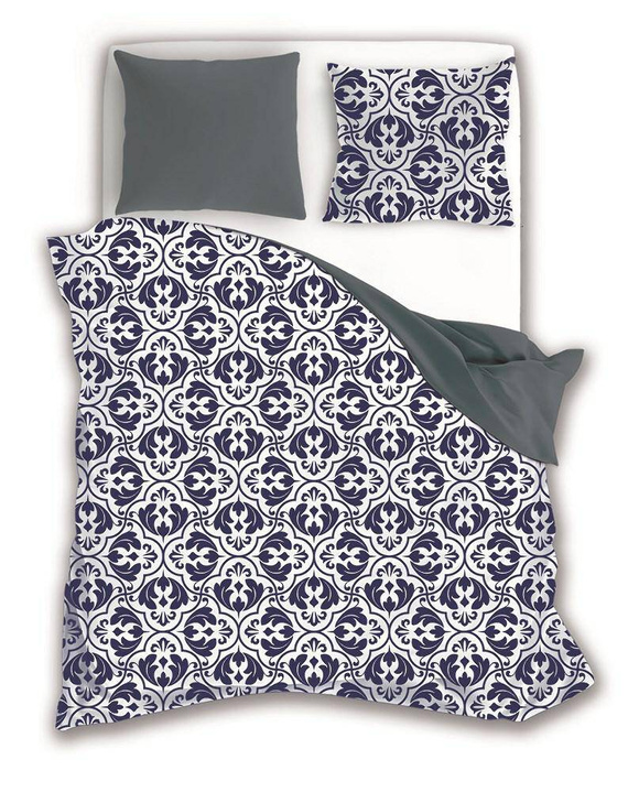 Glamour 006 Fashion 2 Pościel bawełniana ornamenty Faro granatowy