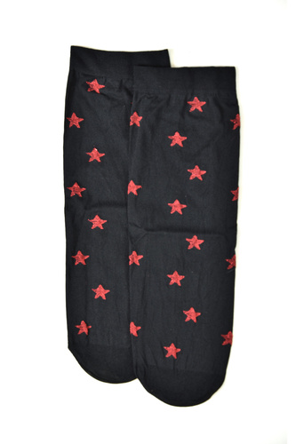 Skarpetki Z 9101 Christmas Chill 40 den – świąteczne skarpetki damskie w gwiazdki, black