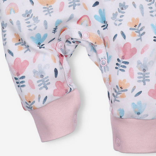 ABN-5159 Tęczowy Ogród Pajacyk bez stópek z bawełny organicznej Nini